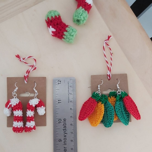 Handmade Holiday earrings‼️ (3/$25) - Picture 3 of 5
